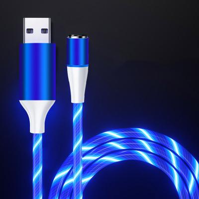 China Durable 1 Meter LED Mobile Phone Charger USB Fast Charging Magnetic Data Cable For iPhone Samsung xiaomi Huawei for sale