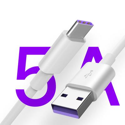 China Durable For Huawei 5A Cable Supercharger P30 P20 Pro Mate 9/10/20 Honor P10 Note 10 View 20 20 USB Type C Cable Super Charging Cord for sale