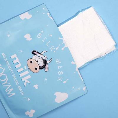 China Custom Brightening Milk Silk Organic Face Moisturizer OEM Beauty Mask Sheet Private Label Women Facial Protective Mask for sale