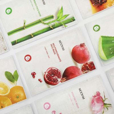 China Nourishing Natural Organic Plant Fruit Face Mask OEM Beauty Skin Care Facial Masks Mascarillas Sheet Mask for sale