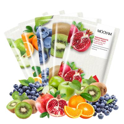 China Nourish Moisturizing Vegan Organic Fruit Mask Whitening Skin Shrink Deepens Korean Leaf Face Mask for sale