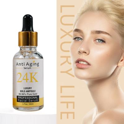 Κίνα OEM ODM factory skin care beauty 24k gold collagen anti aging face whitening 24K gold hydration serum for skin προς πώληση