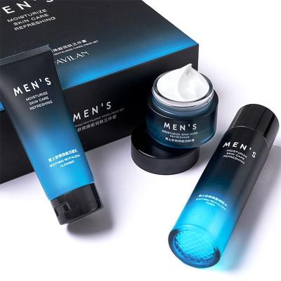 China Whitening Private Label Mens Facial Skin Care Set Acne Moisturizing Natural Organic Foaming Detergent Mens Skin Care Products Face Wash for sale