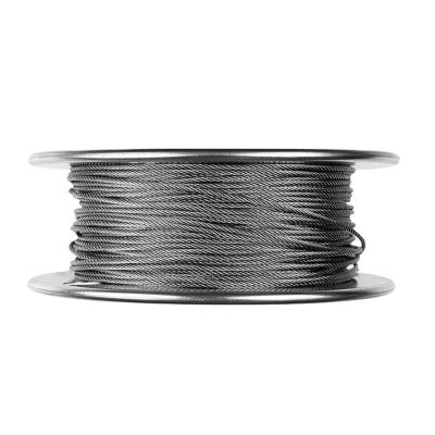 China Construction 7x7 Black Oxid Braided Wire Rope Stainless Steel Aircraft Wire Rope For Deck Railing for sale