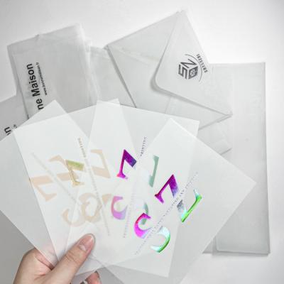 China Customized Design Business Greeting Card Gift Translucent Paper Postcards With Logo for sale