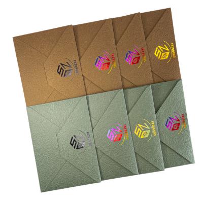 China Gift Envelope Business Invitation High Quality Luxury Hot Envelope Printing Gold Texture Paper Customized Logo for sale