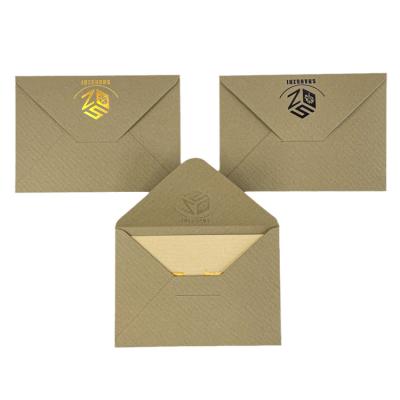 China Gift Envelope 2023 New Style Custom Printing Mini Jewelry Packaging Brown Kraft Specialty Paper Envelope for sale