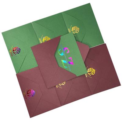 China Gift Wrap Custom Printing Colorful Luxury Textured Cotton Rag Handmade Paper Envelopes With Logo for sale