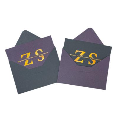 China Custom Printing Luxury Paper Gift Envelope Cardboard Handmade Paper Envelopes for sale