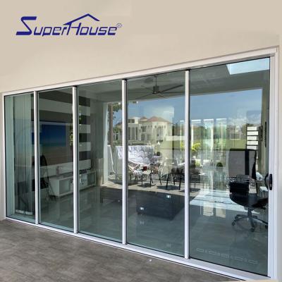 China Australia Modern Hot Sale Aluminum Sliding Glass Door With 3 Panel 4 Panel 6 Panel For Home for sale