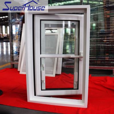 China Australia Standard Folding Aluminum Frame Casement Window With Insert Blinds And Grille Pattern for sale