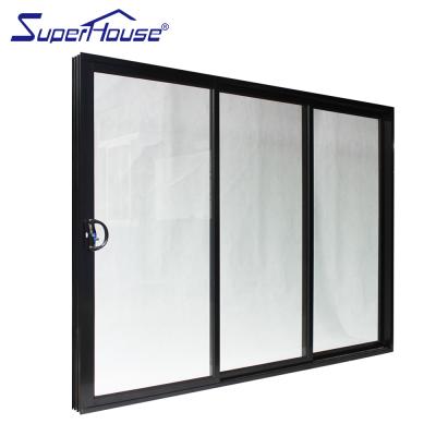 China Sliding AS2047 Standard Aluminum Glazed Commercial Elevator Sliding Doors System 3 Panel Partition Doors for sale