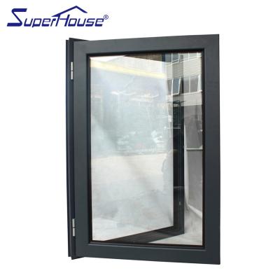 China Superhouse Folding 36 x Screen Aluminum Hurricane Proof Casement 72 Window Miami Casement Window for sale