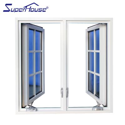 China Swing Superhouse aluminum alloy framed lowes French casement window tent window crank window for sale