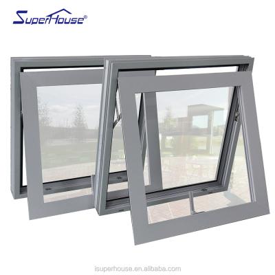 China Swing Anodized Natural Aluminum Clear Glass Crank Awning Window for sale