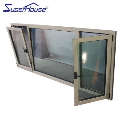 China Superhouse 36 x swing fenster 48 window casement hot sale aluminum window tilt&turn opening for sale