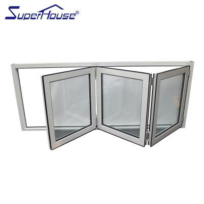 China Accordion Design Aluminum Folding Windows Bi-Folding Windows for sale