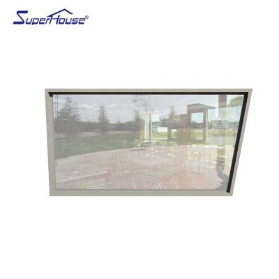 China Superhouse Simple Design Large Magnetic Personal View Aluminum Screen Glass Windows With Cheap Price for sale