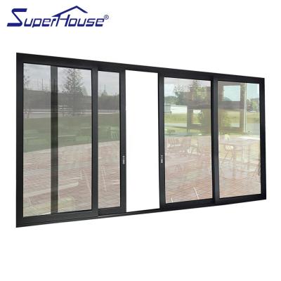 China Modern aluminum door with 4 slide rails exterior white aluminum sliding doors for sale