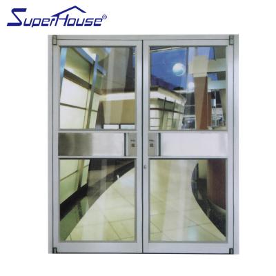 China Modern Commerical System Door KFC Hinged Doors With Tempered Glass Aluminum Frame for sale