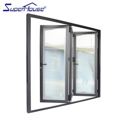 China Modern Bi Fold Fancy Patio Doors Aluminum Folding Patio Doors Exterior for sale