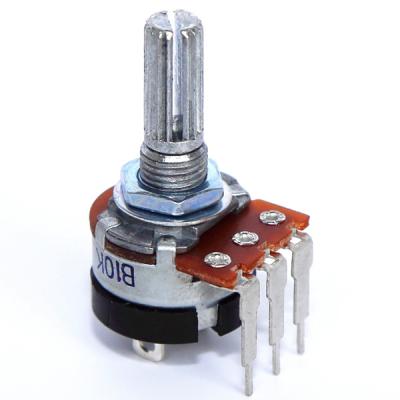 China Carbon Film Potentiometer 16mm Shaft WH148 Carbon Potentiometer With Push Push Switch for sale