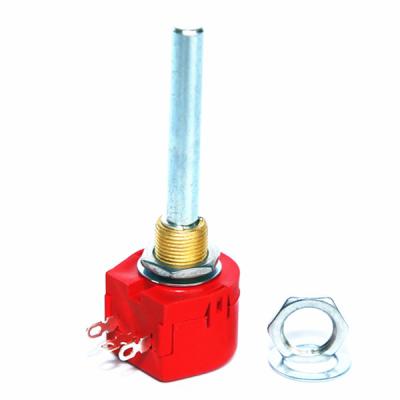 China WX118 Variable Resistor Wire Wound 50mm Long Shaft Potentiometer With Tact Switch for sale