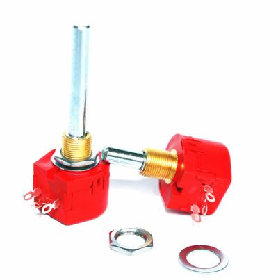 China WX118 b10k Variable Resistor Wirewound Potentiometer Double Rotary Potentiometer 100k for sale