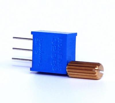 China Long Precision 3296W 0.5W Multi-turn Gold Knob 8mm Gold Long Turn Potentiometer for sale