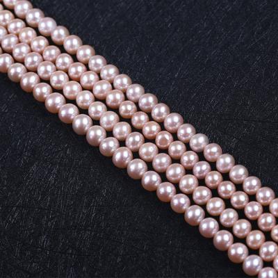 China Jewelry 7-8mm Fashion Natural Pink Near Round Shape Freshwater Pearl Strand for sale