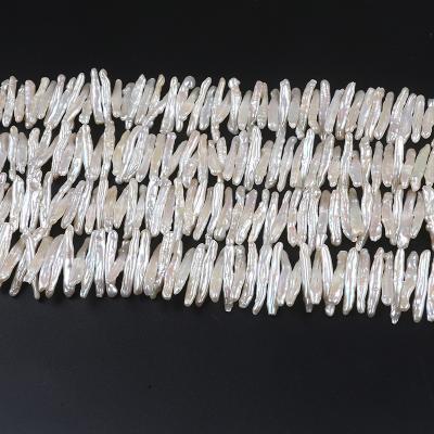 China Jewelry 29-34mm AA White Natural Loose Pearls Stick Freshwater Pearl Strand for sale