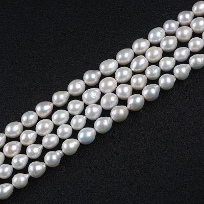 China Jewelry 11-12mm Cultured Freshwater Baroque Pearl Drop Strand Of White Natural Loose Pearls for sale