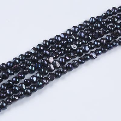 China Jewelry 10-11mm AAA Black Hole Big Loose Bead Natural Freshwater Pearls Strand Baroque Freshwater Pearls for sale