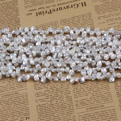 China White Natural Freshwater Jewelry 7-8mm Keshi Pearl Strand for sale