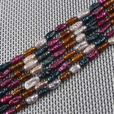 China Biwa Pearl Freshwater Pearl Strand Jewelry 8-13mm Multi Color Natural Loose Real Beads For Jewelry Making for sale