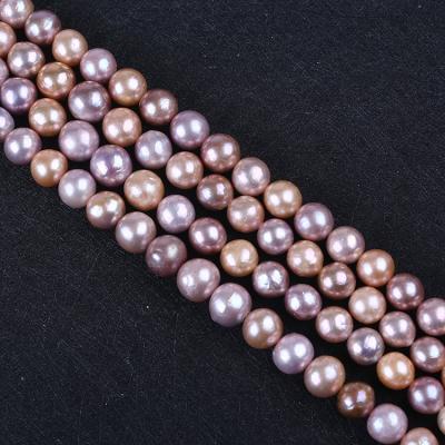 China Jewelry Making 12-16mm D.C.A. Grown Natural Real Freshwater Rose Color Big Size Edison Pearl Strands for sale