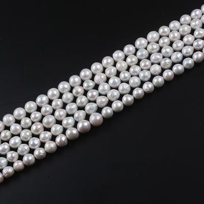 China Jewelry 10mm Real Edison Pearl Beads Strand Freshwater Loose White for sale