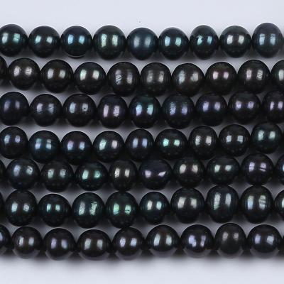 China Jewelry 8-9mm Black Potato Freshwater Pearl Strand for sale