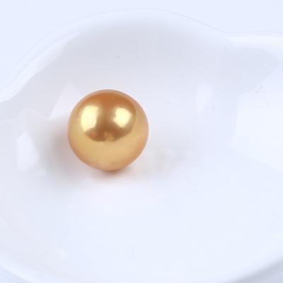 China Fashion Natural Freshwater Gold Pearl 13-14mm Round Shape Edison Loose Freshwater Pearls for sale