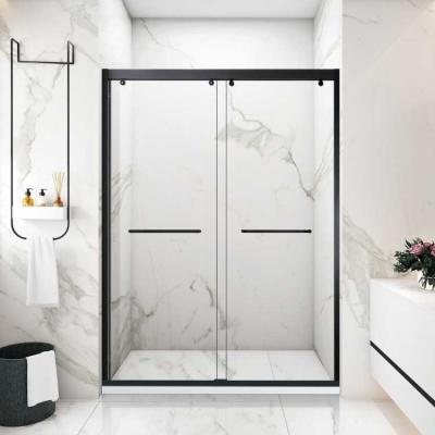 China Modern factory direct sale stainless steel handle 8mm 10mm frameless Sliding door glass shower room for sale