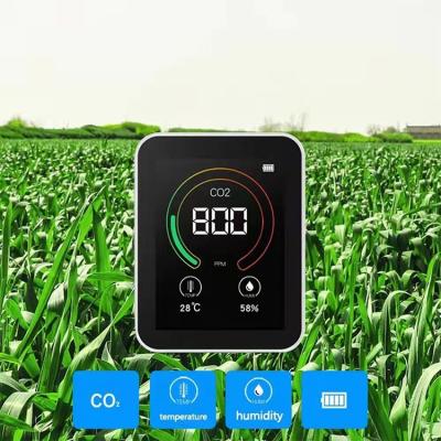 China CO2 air quality monitor 5 in 1 Mini Portable Indoor Desktop Automatic Alarm Air Quality Monitor Gas Sensor Meter Co2 Carbon Dioxide Detector for sale