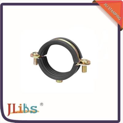 China EPDM Rubber Lined Split Pipe Clamp Quick Release Carben Steel Material for sale