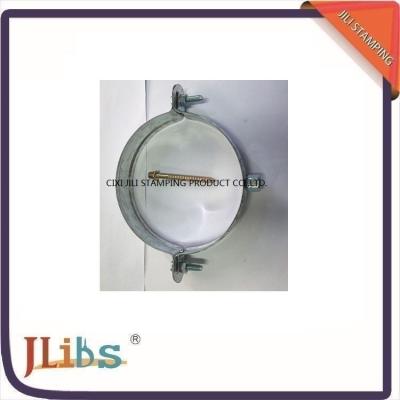 China Customised Galvanised Steel Hanging Pipe Clamps Riveted Nut M7 / M8 for sale