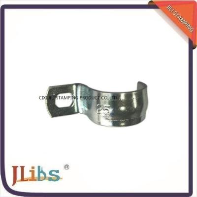 China Customed Iron Steel F Type Metal Pipe Clamp Zinc Plated Surface Treatment for sale