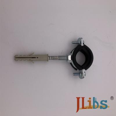 China Half Saddle Iron Steel Zinc Plated Galvanized Pipe Clamps 18mm - 200mm for sale