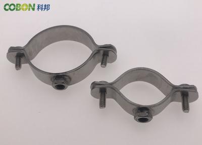 China Welding Connection Stainless Steel Pipe Clamps With Coating Sandblasting Surface for sale