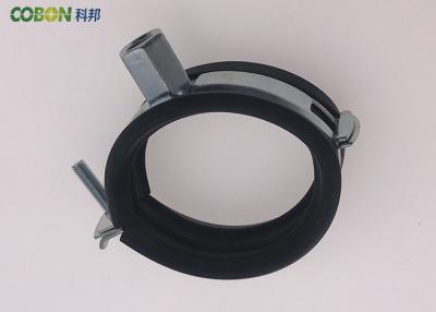 China Heavy Duty Rubber Pipe Clipst Zinc Plated For 1 Inch Pipe Mounting for sale