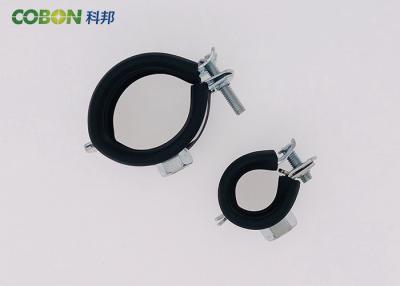 China Fastener Stent Support Rubber Lined Pipe Clamps Bracket With Epdm Rubber for sale