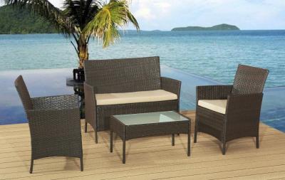 China 4Pcs KD Outdoor Rattan Sofa Cushioned With Promotion Price For Full Container for sale