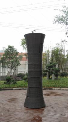 Chine Jardin extérieur à moitié autour du sofa noir de balle de canne, imperméable à vendre